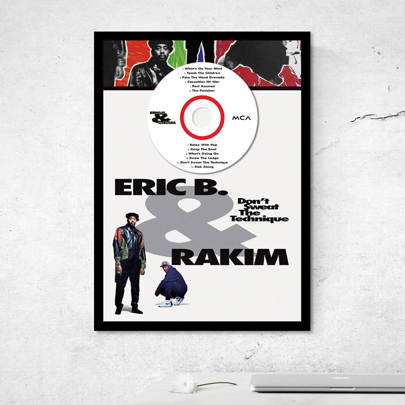 ERIC B. & RAKIM 'DON'T SWEAT THE TECHNIQUE' FRAMED CD ALBUM PLAQUE