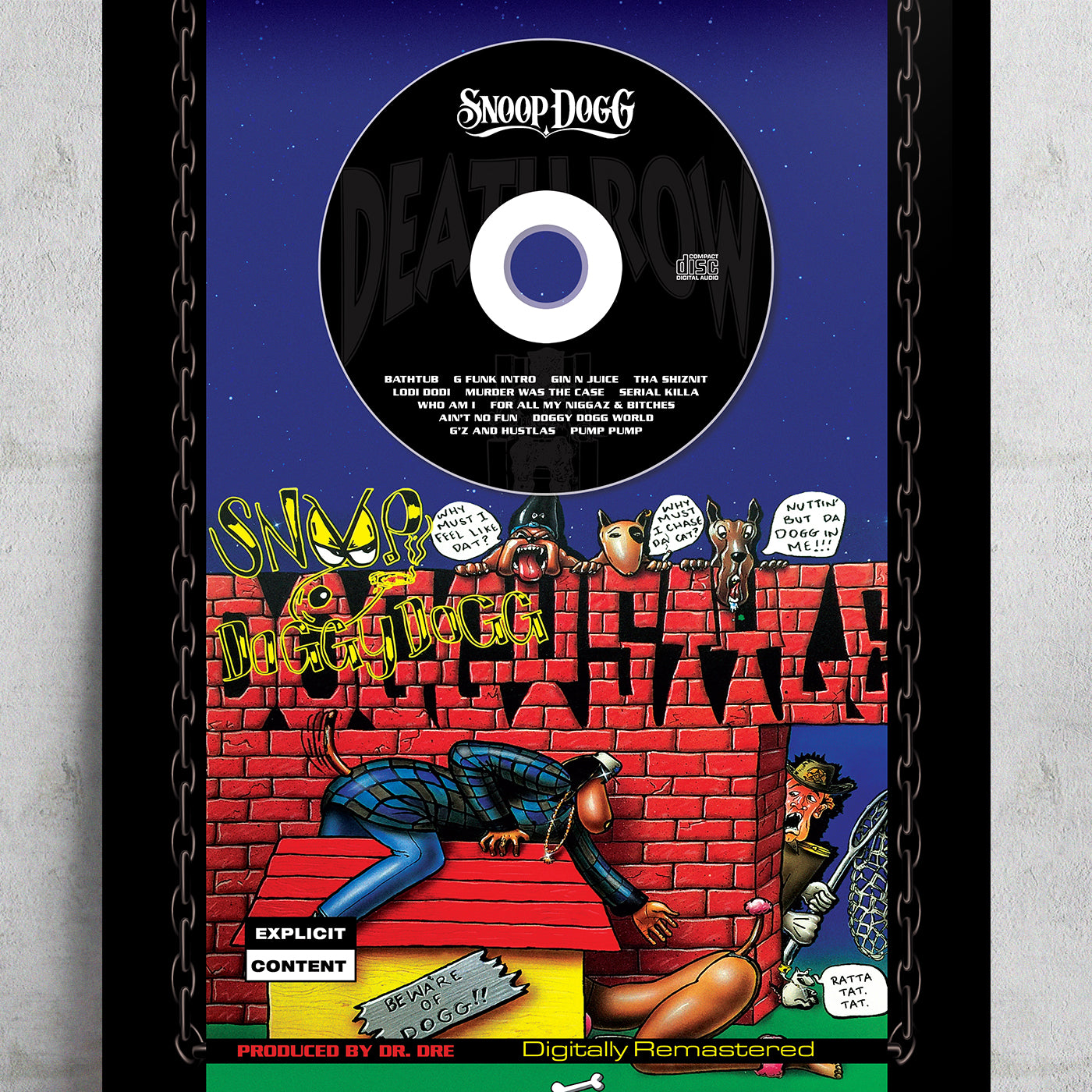 SNOOP DOGG 'DOGGYSTYLE' FRAMED CD ALBUM PLAQUE