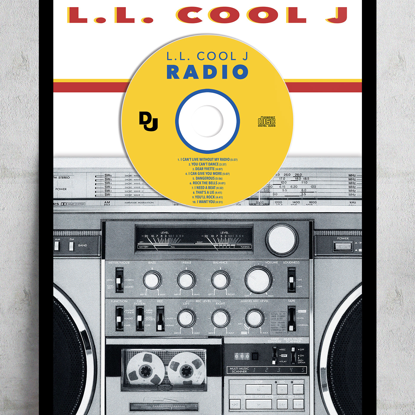 LL COOL J 'RADIO' FRAMED CD ALBUM PLAQUE
