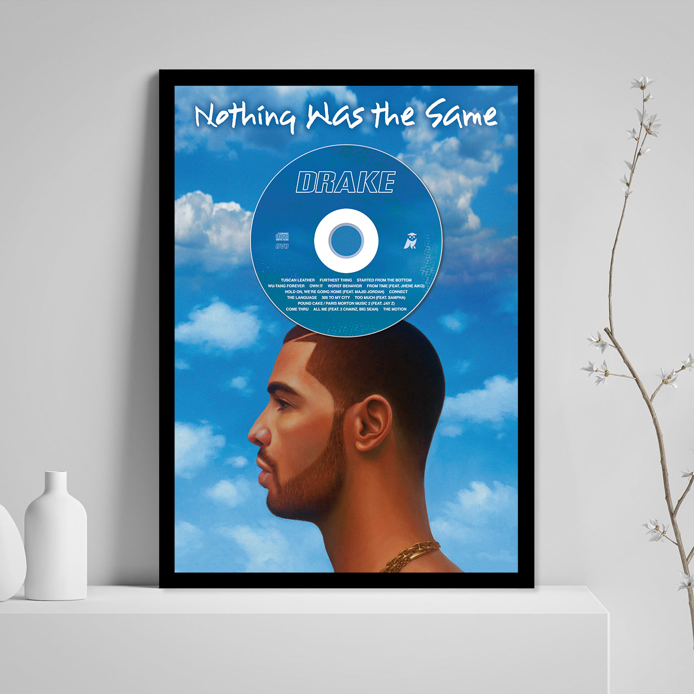 DRAKE 'NOTHING WAS THE SAME' FRAMED CD ALBUM PLAQUE