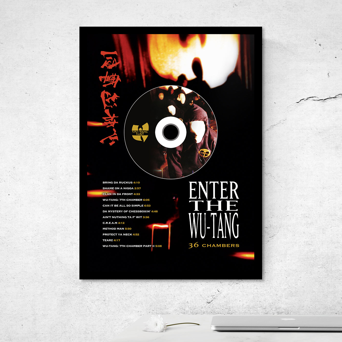 WU-TANG CLAN 'ENTER THE WU-TANG (36 CHAMBERS)' FRAMED CD ALBUM PLAQUE