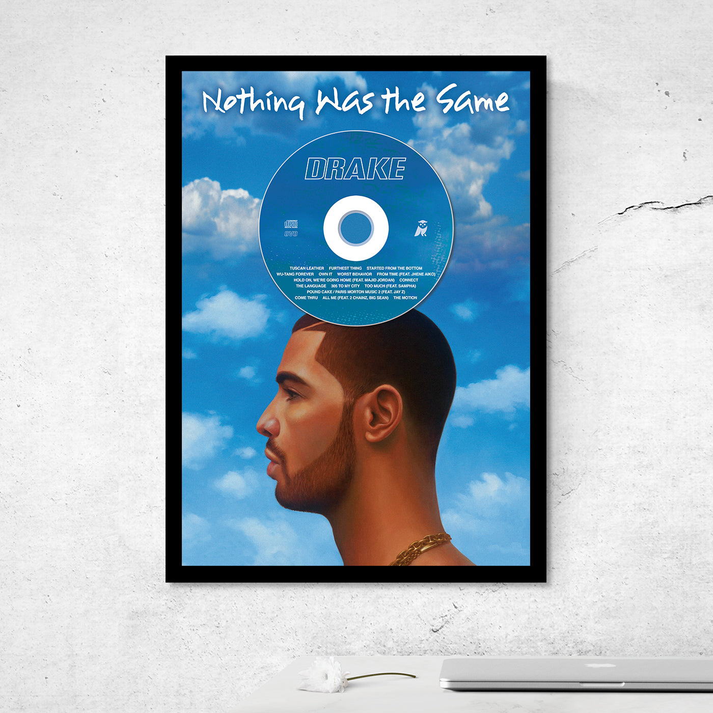 DRAKE 'NOTHING WAS THE SAME' FRAMED CD ALBUM PLAQUE